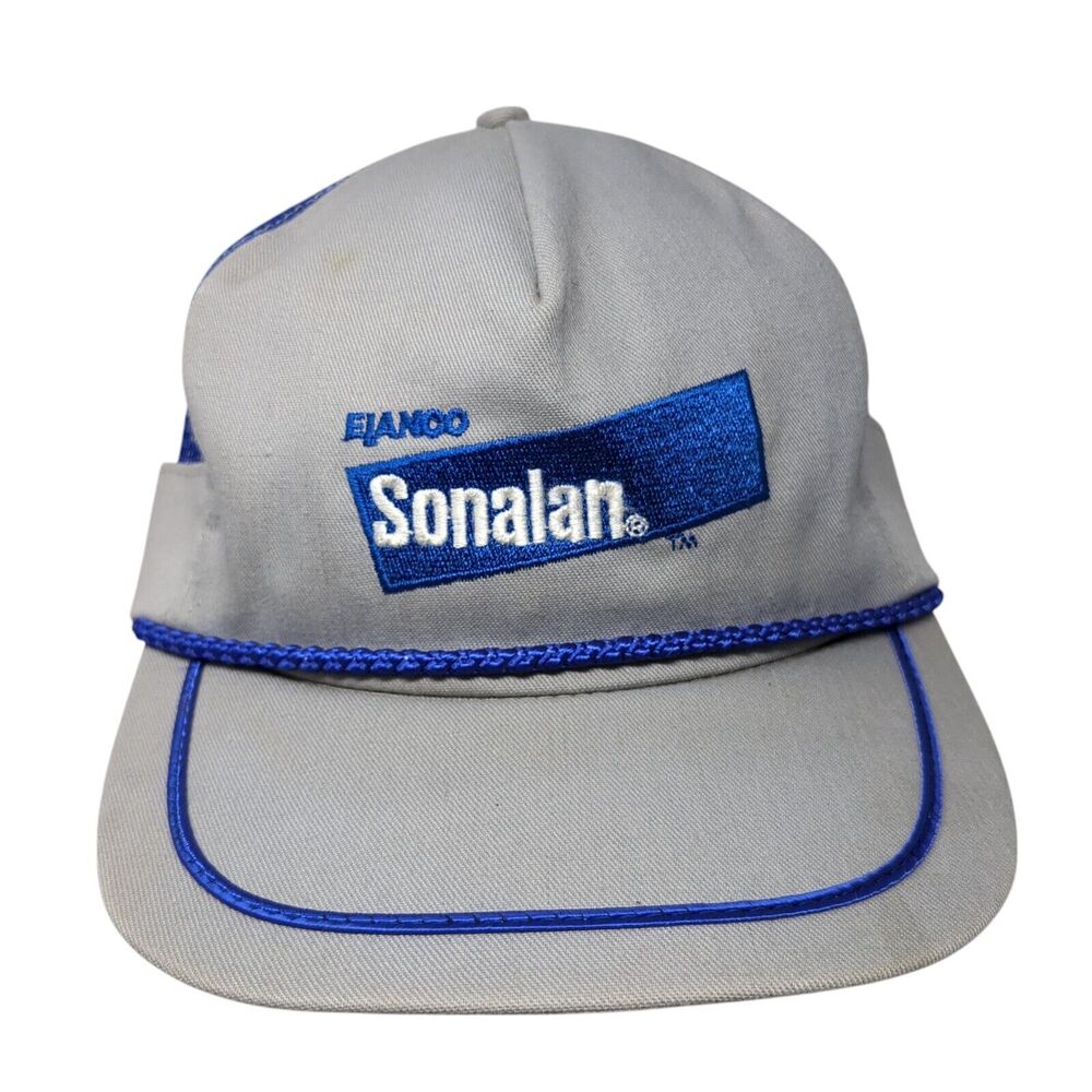 Elanco Sonalan Snapback Hat Gray One Size Adjustable Embroidered Mesh Rope